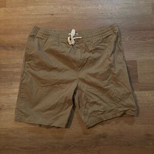 Devil Dog Casual Tan Shorts with Drawstring